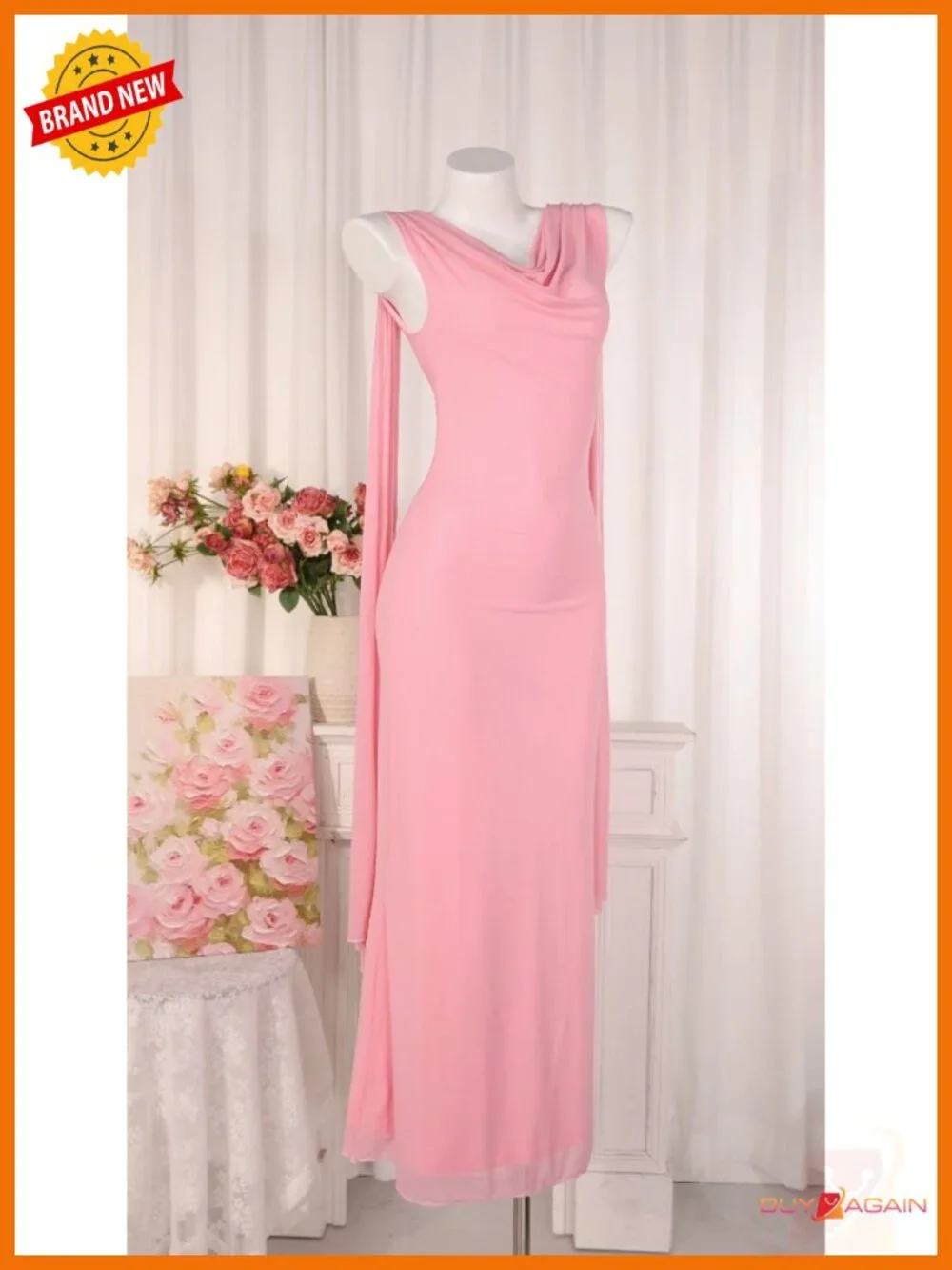 Women's Formal Wedding Guest Maxi Dress Bodycon Ruched Open Back Cocktail